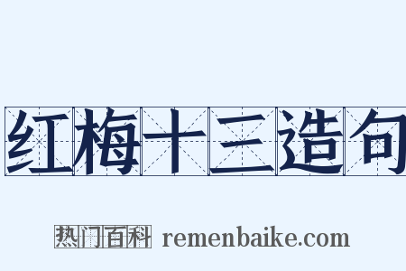 红梅十三造句是什么意思的图片